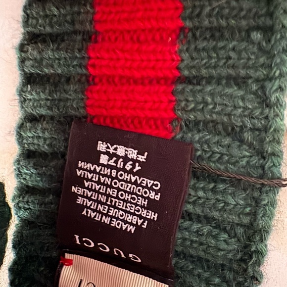 Gucci Striped Knit Headband in Green and Red main image 5